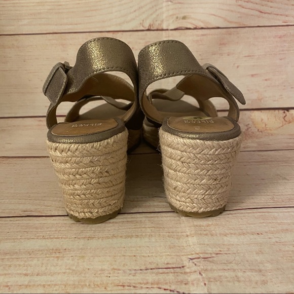 Eileen Fisher Beckon Metallic Espadrille Wedges - Picture 4 of 9